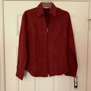 Rebecca Malone Red Faux Suede Shirt/Jacket S